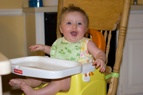 And she's eating baby food now.