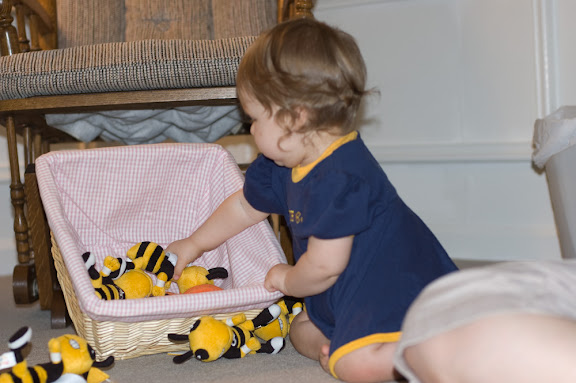 She puts things away only to pull them out again.