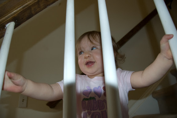 looking and reaching through hte stiles.