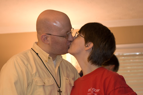 Smooches on Sandra's birthday