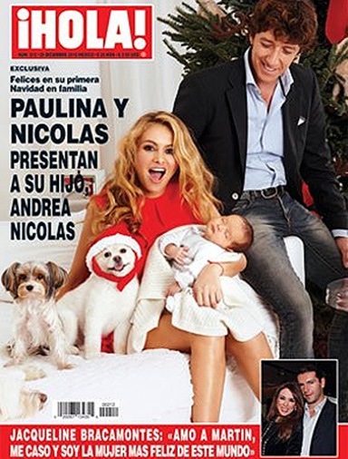 Paulina Rubio presenta a su hijo en revista hola