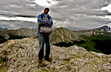 jed standing tall at 14,000 ft.