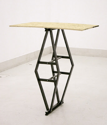 my desk stood up