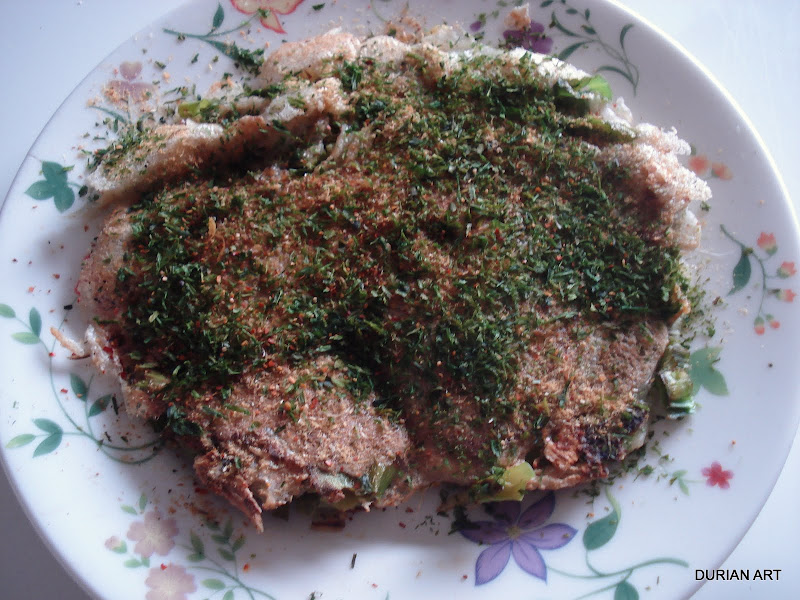 Negi-yaki... Home-style green okonomiyaki