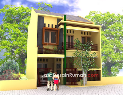 Desain Minimalis on Briyan Blog  Rumah Kuning Cerah 2 Lantai Di Tangerang