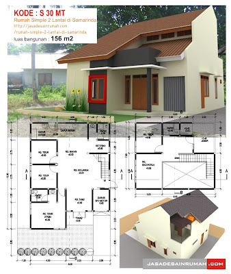 Jasa Desain Rumah  on Rumah Simple 2 Lantai Di Samarinda   Jasa Desain Rumah