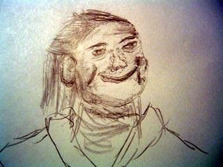 Sketch of random person, from some random ad, from some random magazine