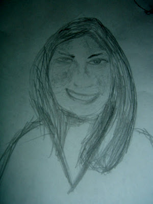 Sketch of a womans face
