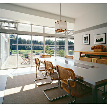 Woodside House Design With Courtyard Garden Decorating Ideas - Dining Room woodside house design dining room decorating
