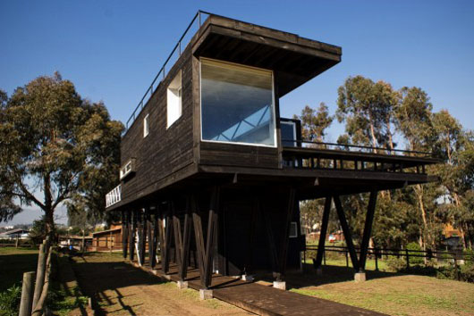 Elevated Platform Wooden Beach House in Tacna Hill Elevated