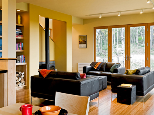 Modern House Design Living Room Wood Flooring