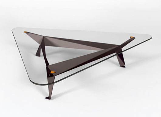Origami Glass Table Furniture Design Ideas origami table design glass ideas