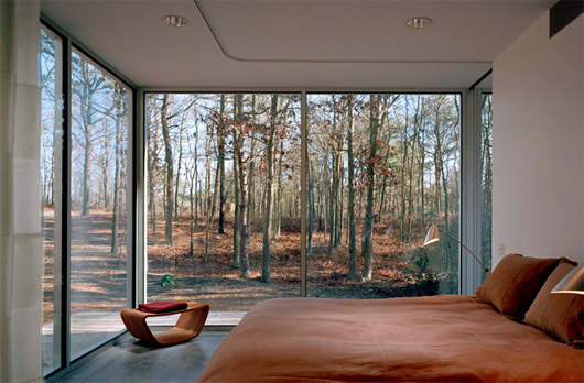 Simple And Elegant Guesthouse Design Glass Wall Architecture - Bedroom simple glass house design bedroom decorating