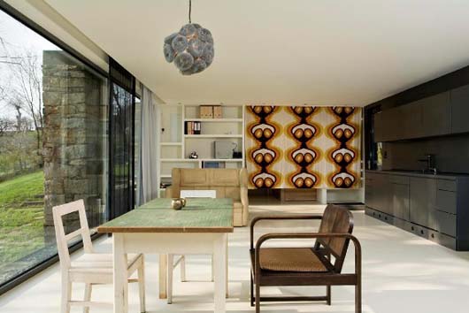 glass wall design living room decorating