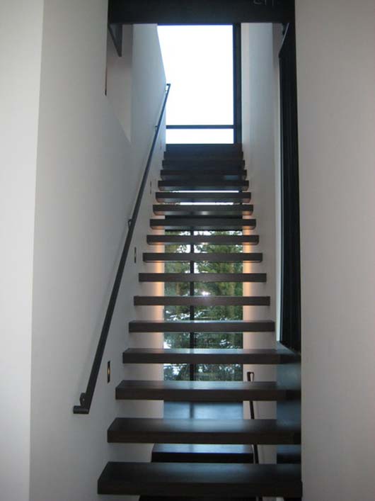 residential design interior decorating wooden stairs