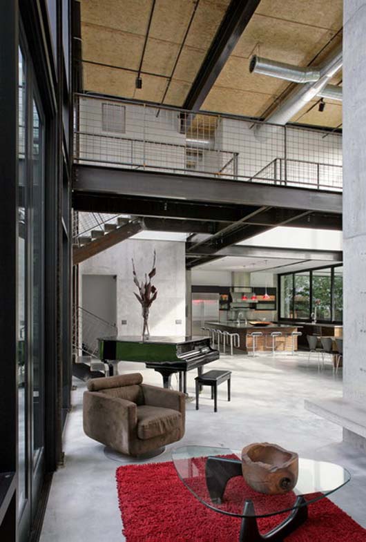 Luxury Family House Design With Exposed Steel Bridge Ideas - Interior family house design luxury interior ideas