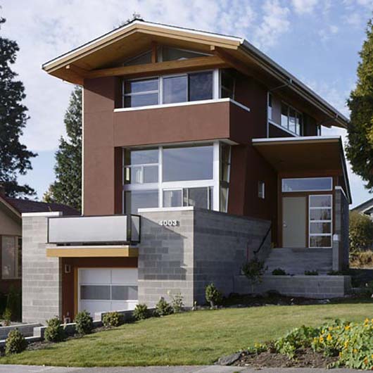 Modern House Design Height Of The Building With Interior Wooden Floors