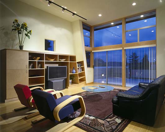 Modern House Design Height Of The Building With Interior Wooden Floors - Living Room modern height wall home design living room
