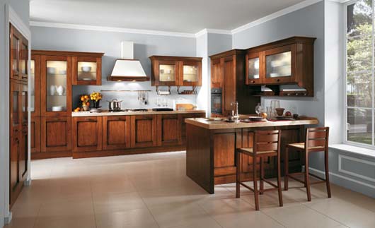 Traditional Design Elegant Kitchen Decorating Wooden Interior Decorating traditonal interior design wooden kitchen decorating
