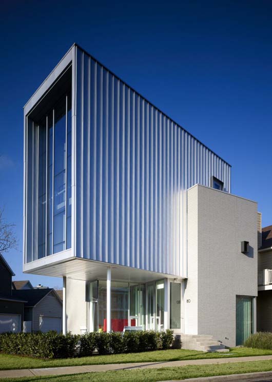 Three Story Residence Design Modern Architecture With Large Glass Windows