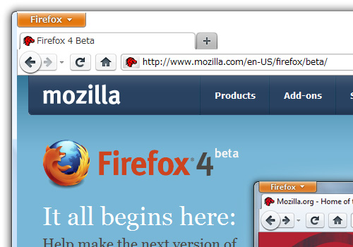 Firefox4betaをインストール