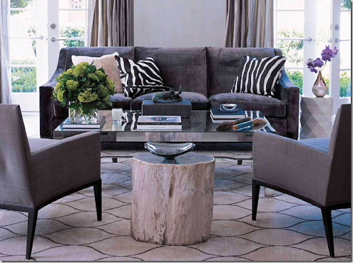  the mirrored coffee table the touch of purple and the zebra prints