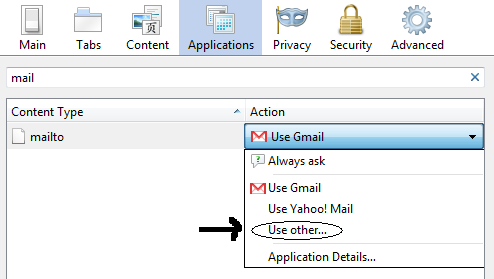 Make Gmail as default email client in FF