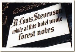 plaque Stevenson Auberge Siron plaque Stevenson Auberge Siron