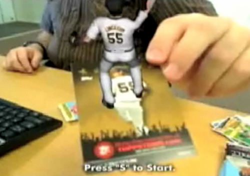 3D image on baseball card