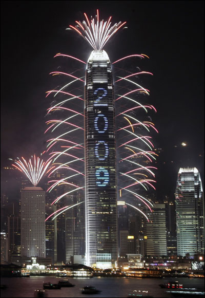 香港2009跨年烟花 香港2009跨年烟花