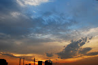 Big dusk sky over Shinjuku