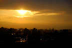 The sun dropping in through the clouds