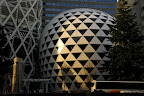 A mysterious globe building, that was actually quite unexciting on the inside