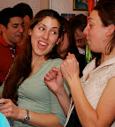 Genny and a friend share a laugh.