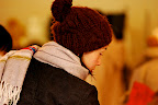A shopper takes a closer look