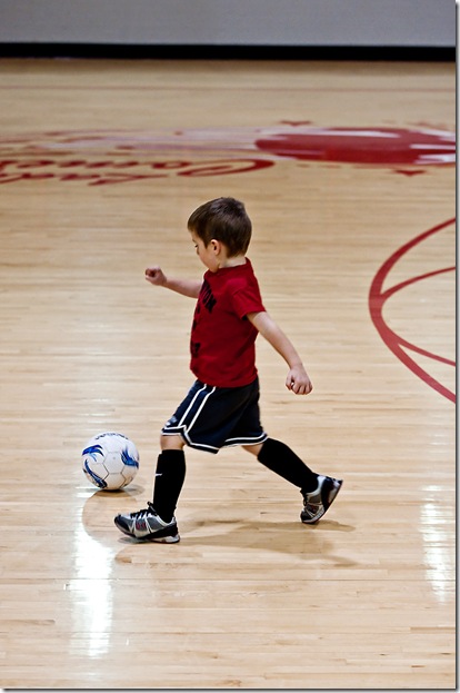 Jack kicks the ball for web