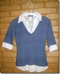 blusa poa azul