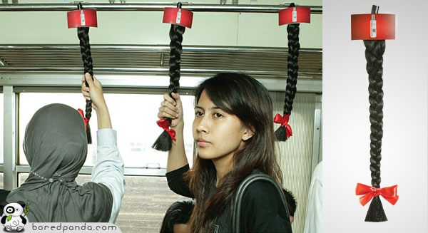 Creative Uses of Handles in Transit Advertising