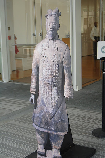 The terracotta warriors of China were on display inside the museu,, but photography was not allowed.