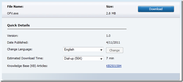microsoft ofv update microsoft ofv update