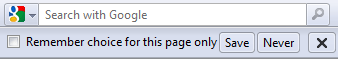 choice to save passwords in Opera