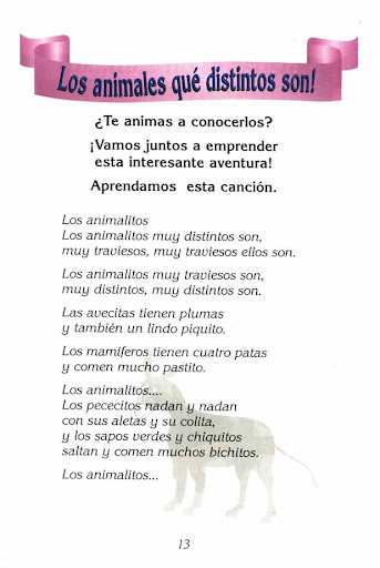 poemas infantiles cortos de animales