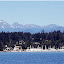 Brownsville Marina with Olympic Mountains in the background