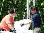 S.K. and Derek loading mainsail