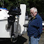 Letcher checks out the prop guard on the outboard