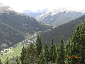 L to Rt. Mount Elbert, La Plata Peak from Independance Pass CO Hwy. 82.