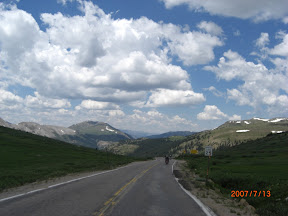 Starting Down Independence Pass. Going to Aspen.