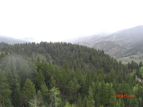 Looking North up CO State Highway 165 from Bishops Castle