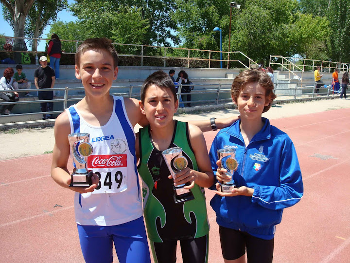 Diego y sus compañeros de podium