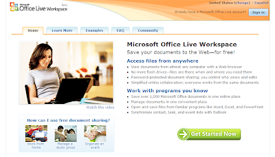 p  Microsoft Office Live Workspace